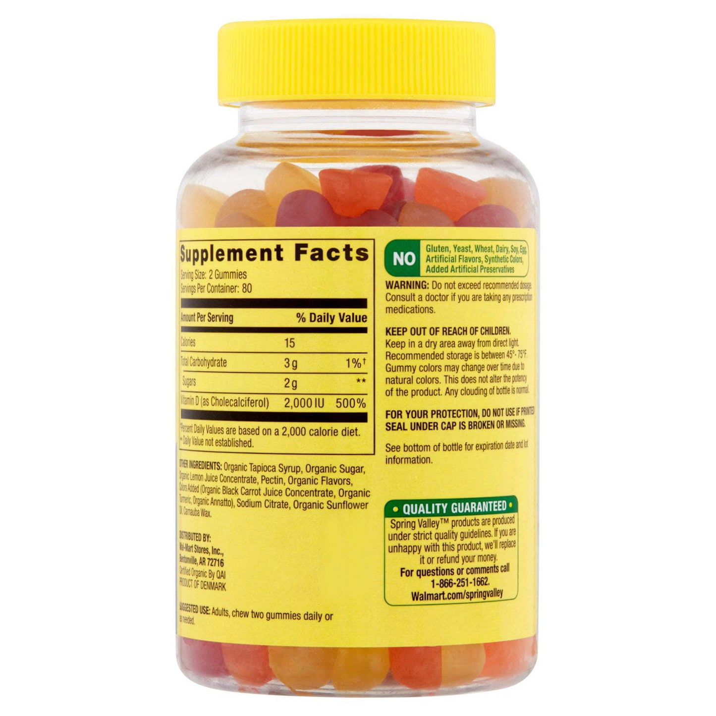 Spring Valley Vegetarian Vitamin D3 Gummies; 2000 IU; 50 mcg; 160 Count