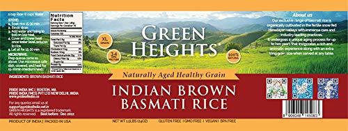 Brown Basmati Rice - 24 Ounce / 680 Grams Jar (15+ Servings) - Proudly Made in America - Healthy Nourishing Essentials by Green Heights 24 oz