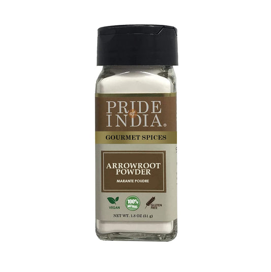 Pride of India – Natural Arrowroot Ground Powder – Gourmet Baking & Thickening Agent – Gluten & GMO Free – Good for Sauces, Fritters & Fries – Easy to Use