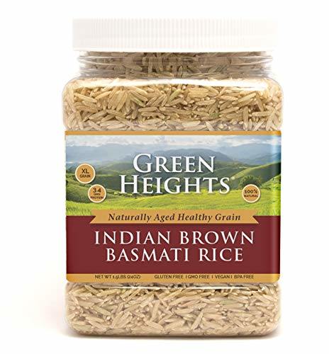 Brown Basmati Rice - 24 Ounce / 680 Grams Jar (15+ Servings) - Proudly Made in America - Healthy Nourishing Essentials by Green Heights 24 oz